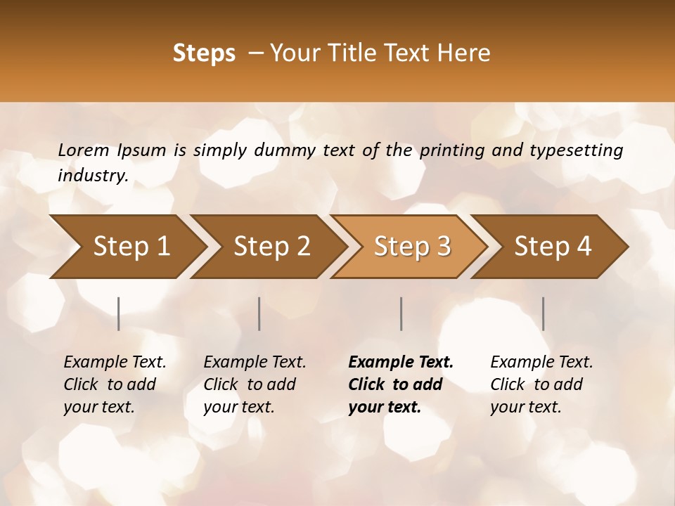 A Blurry Image Of A Gold And White Background PowerPoint Template
