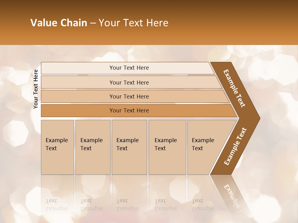 A Blurry Image Of A Gold And White Background PowerPoint Template
