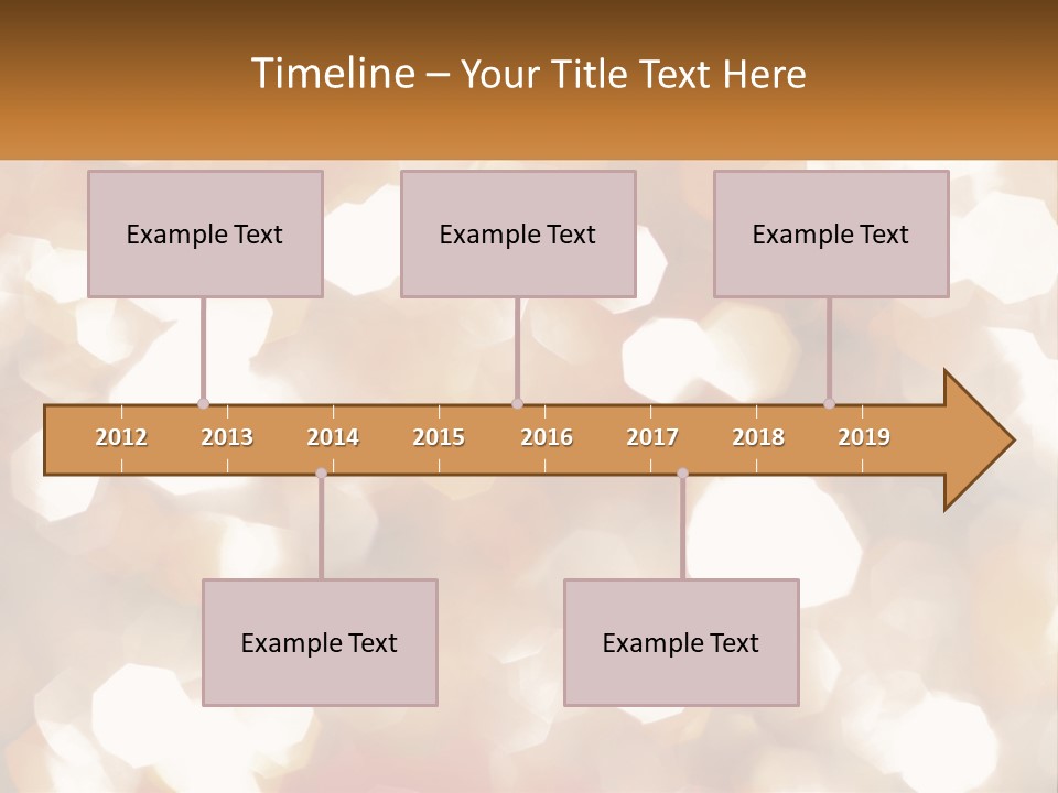A Blurry Image Of A Gold And White Background PowerPoint Template