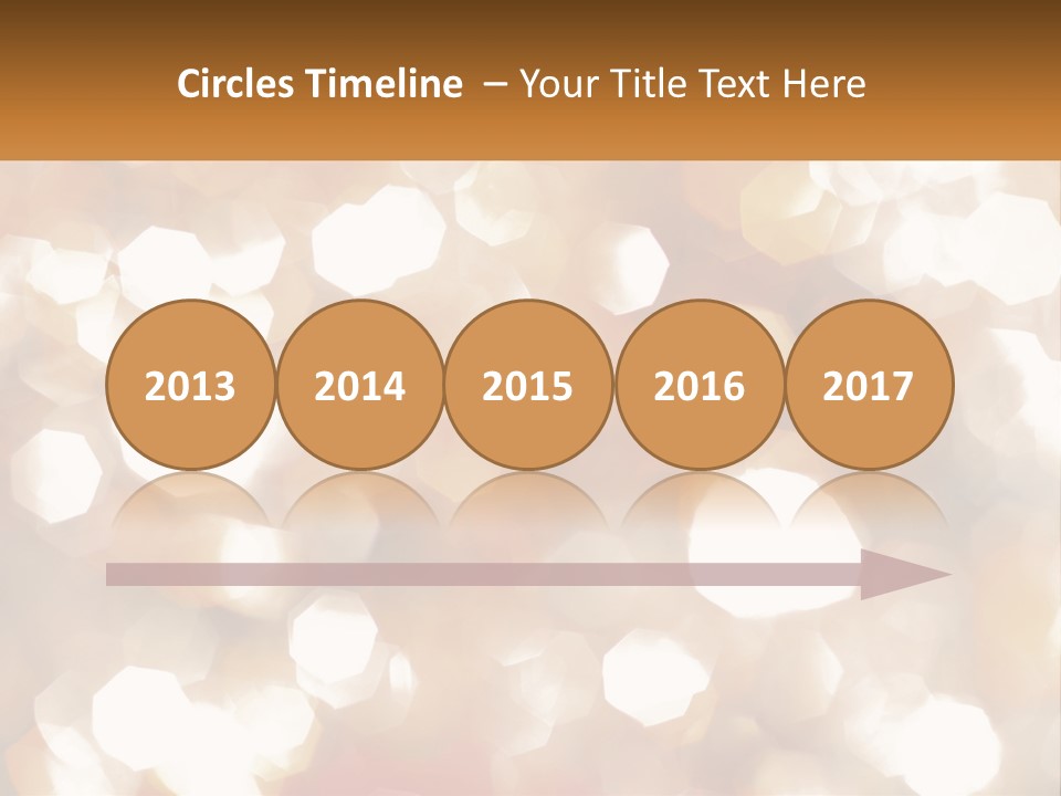 A Blurry Image Of A Gold And White Background PowerPoint Template