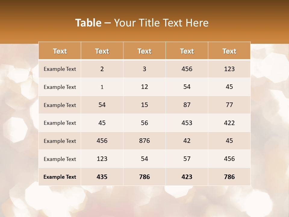 A Blurry Image Of A Gold And White Background PowerPoint Template
