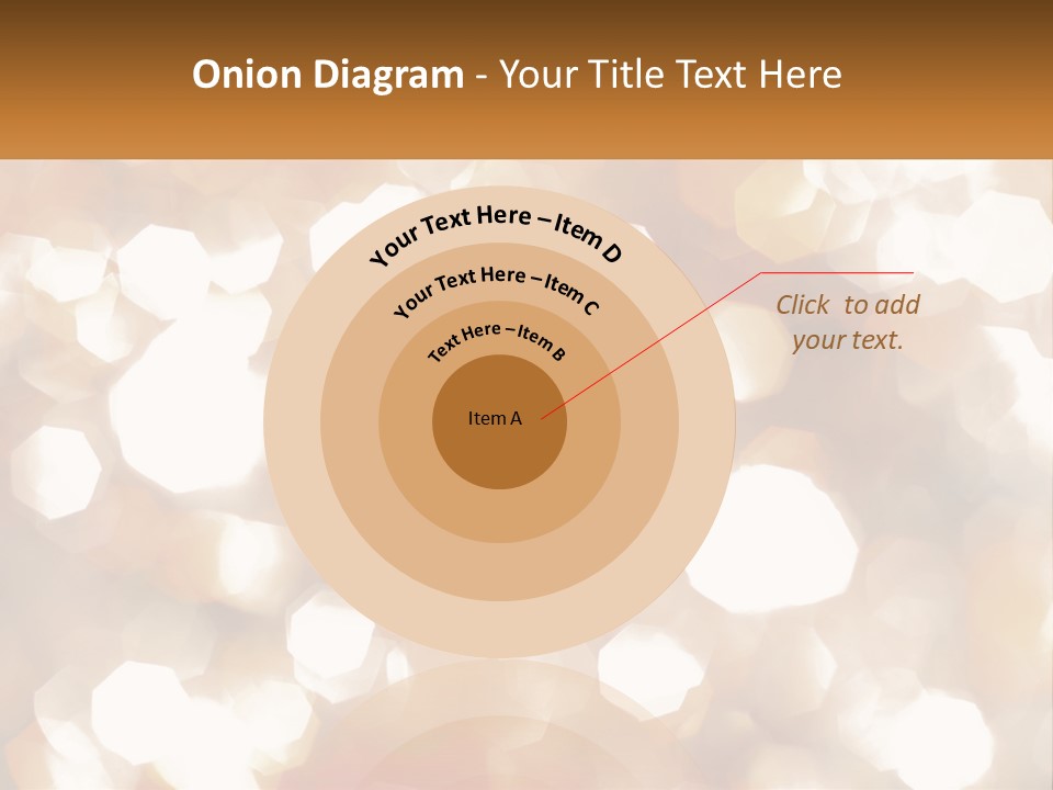 A Blurry Image Of A Gold And White Background PowerPoint Template