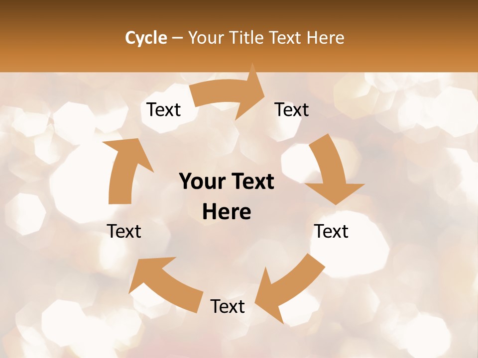 A Blurry Image Of A Gold And White Background PowerPoint Template