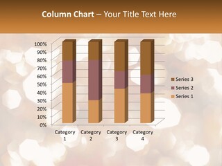 A Blurry Image Of A Gold And White Background PowerPoint Template