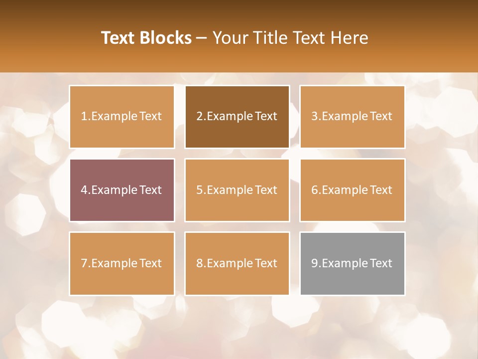 A Blurry Image Of A Gold And White Background PowerPoint Template