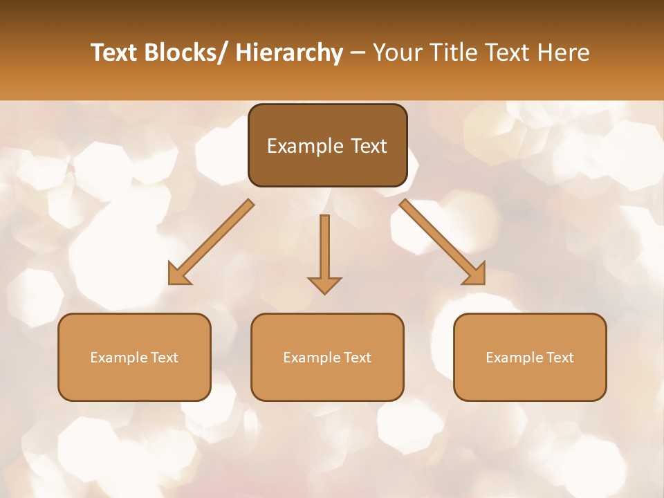 A Blurry Image Of A Gold And White Background PowerPoint Template