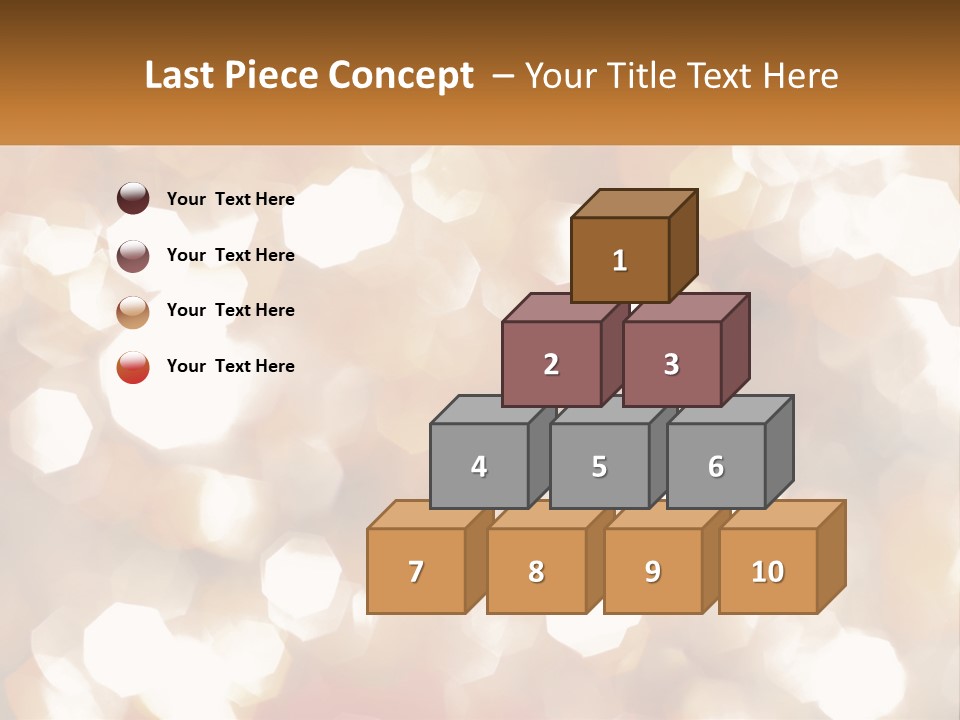 A Blurry Image Of A Gold And White Background PowerPoint Template