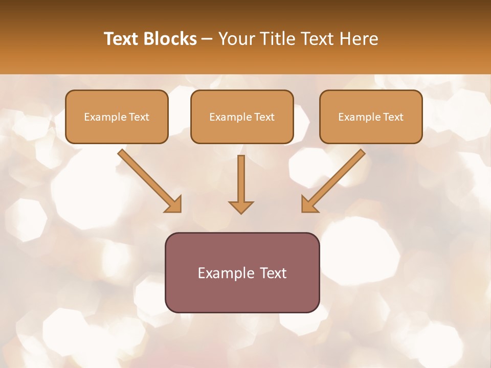 A Blurry Image Of A Gold And White Background PowerPoint Template