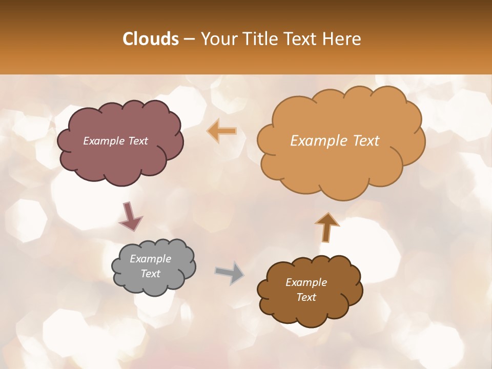 A Blurry Image Of A Gold And White Background PowerPoint Template