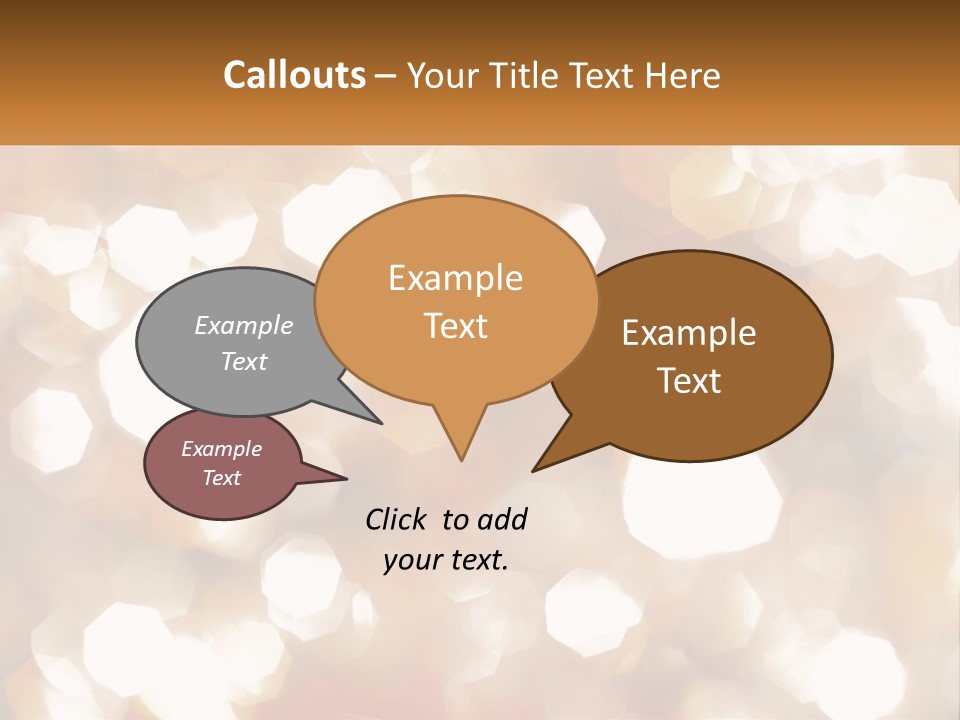 A Blurry Image Of A Gold And White Background PowerPoint Template