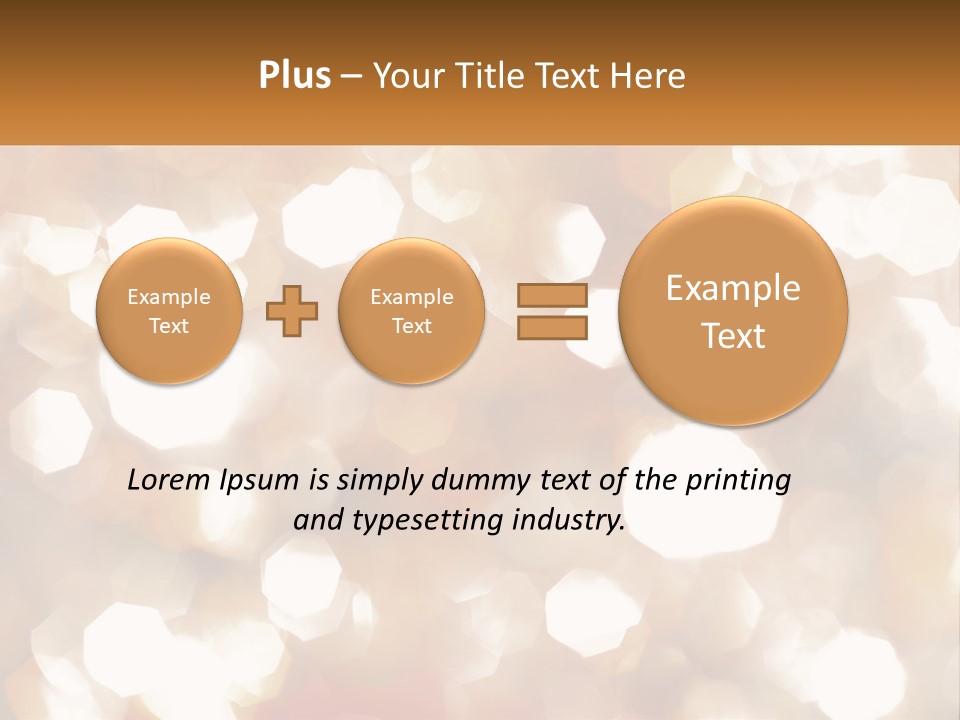 A Blurry Image Of A Gold And White Background PowerPoint Template