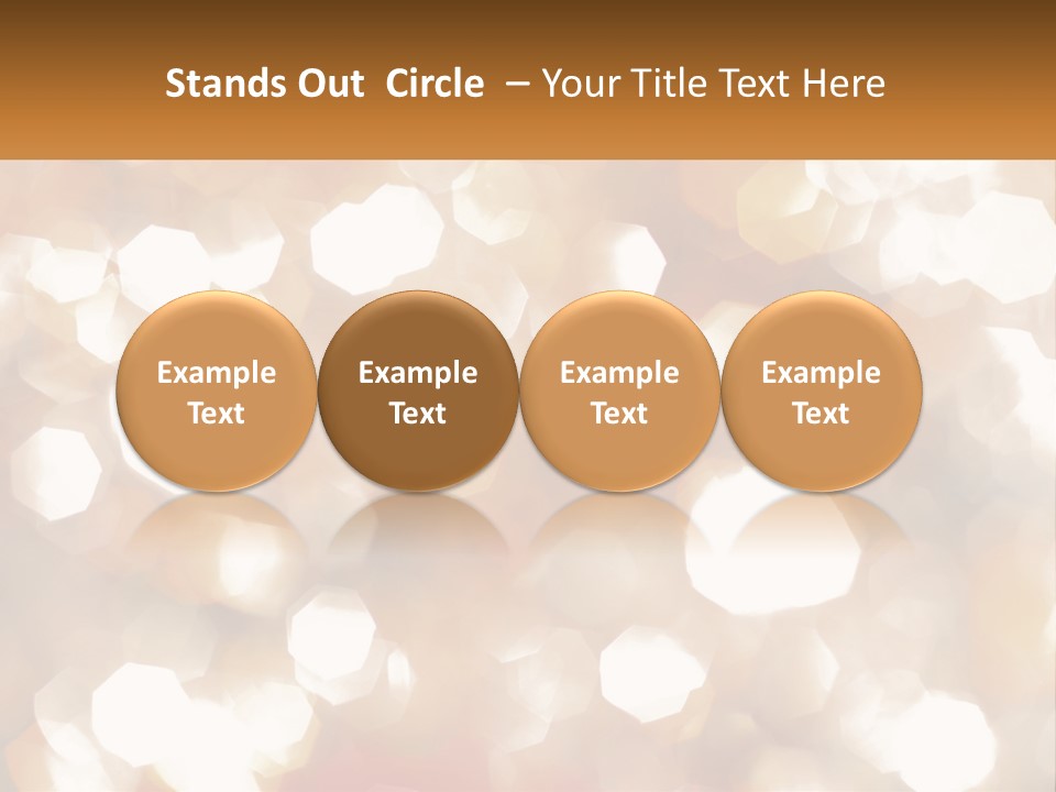 A Blurry Image Of A Gold And White Background PowerPoint Template
