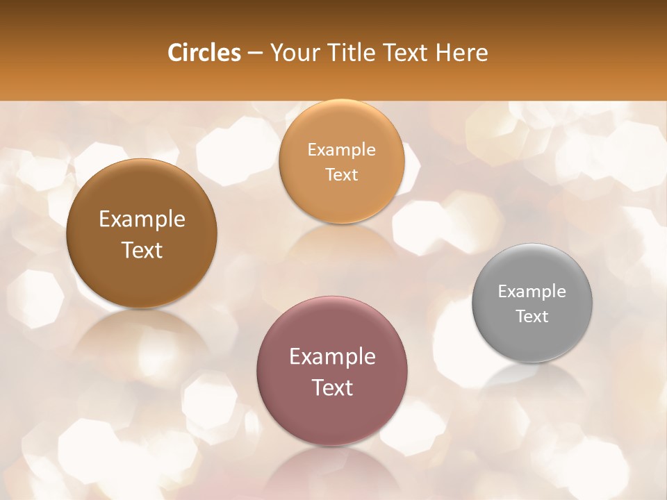 A Blurry Image Of A Gold And White Background PowerPoint Template