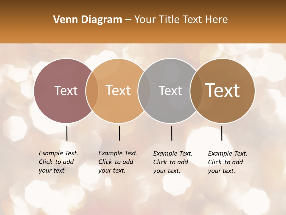A Blurry Image Of A Gold And White Background PowerPoint Template