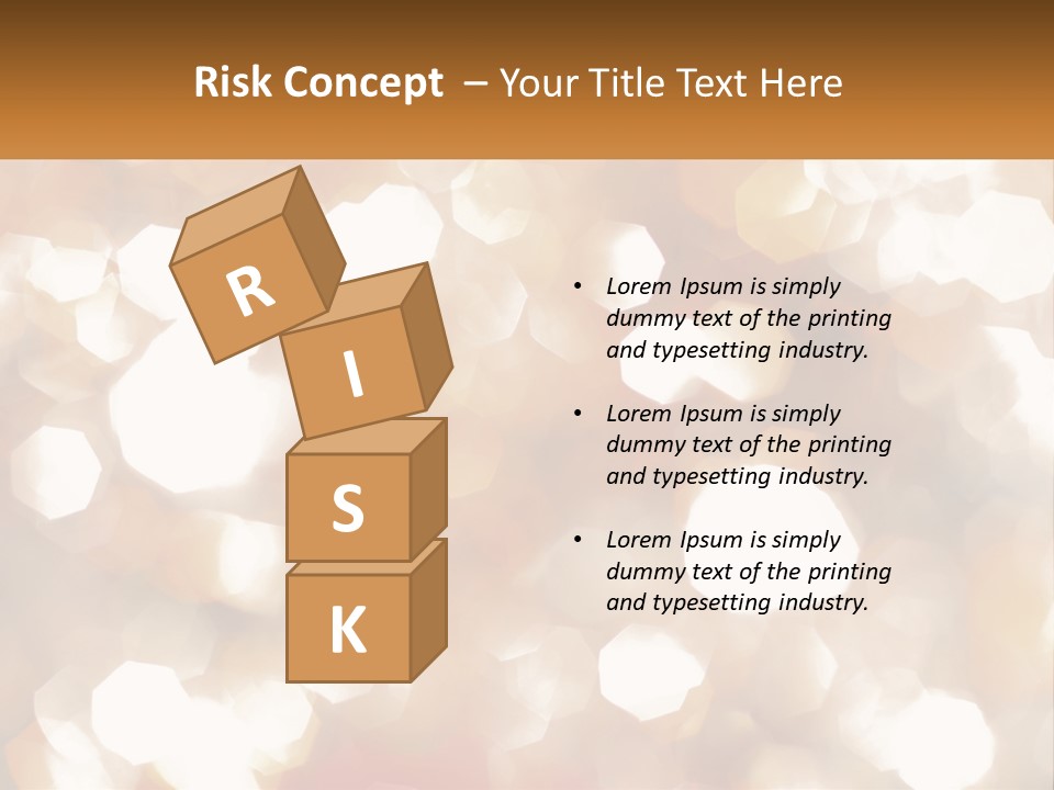 A Blurry Image Of A Gold And White Background PowerPoint Template