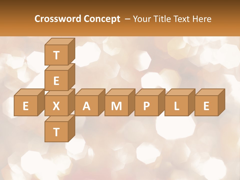 A Blurry Image Of A Gold And White Background PowerPoint Template