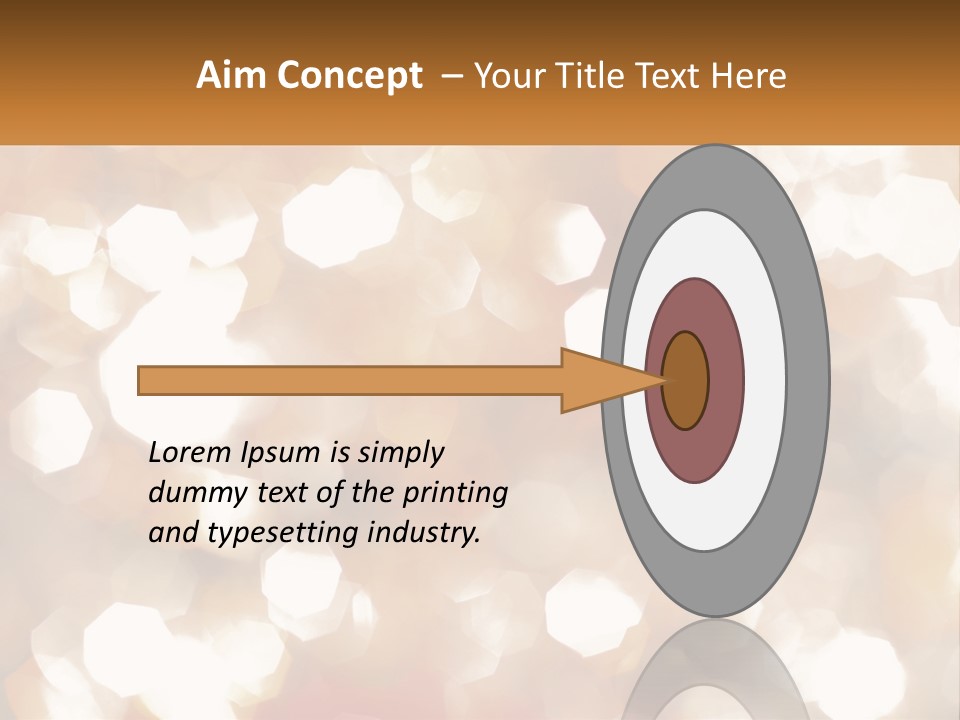 A Blurry Image Of A Gold And White Background PowerPoint Template