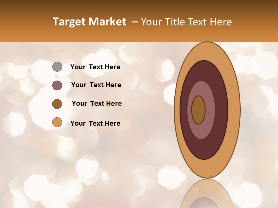 A Blurry Image Of A Gold And White Background PowerPoint Template