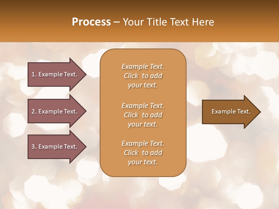 A Blurry Image Of A Gold And White Background PowerPoint Template