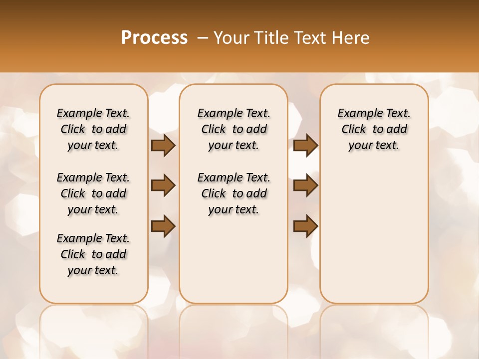 A Blurry Image Of A Gold And White Background PowerPoint Template