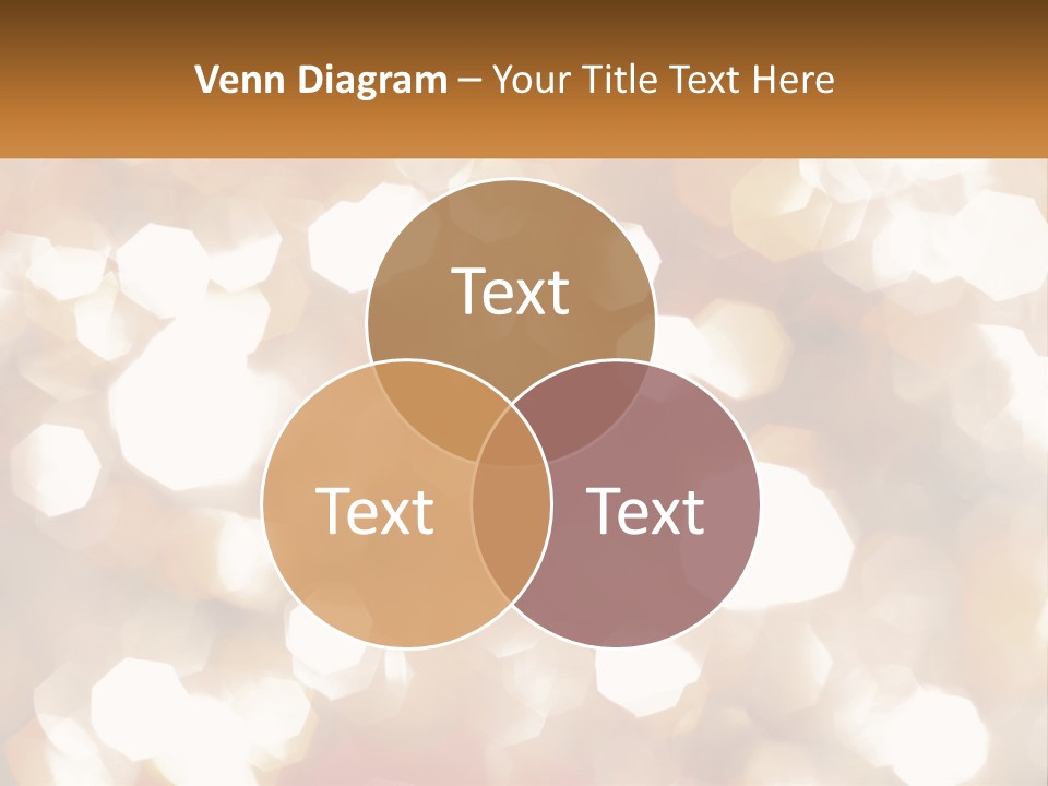 A Blurry Image Of A Gold And White Background PowerPoint Template