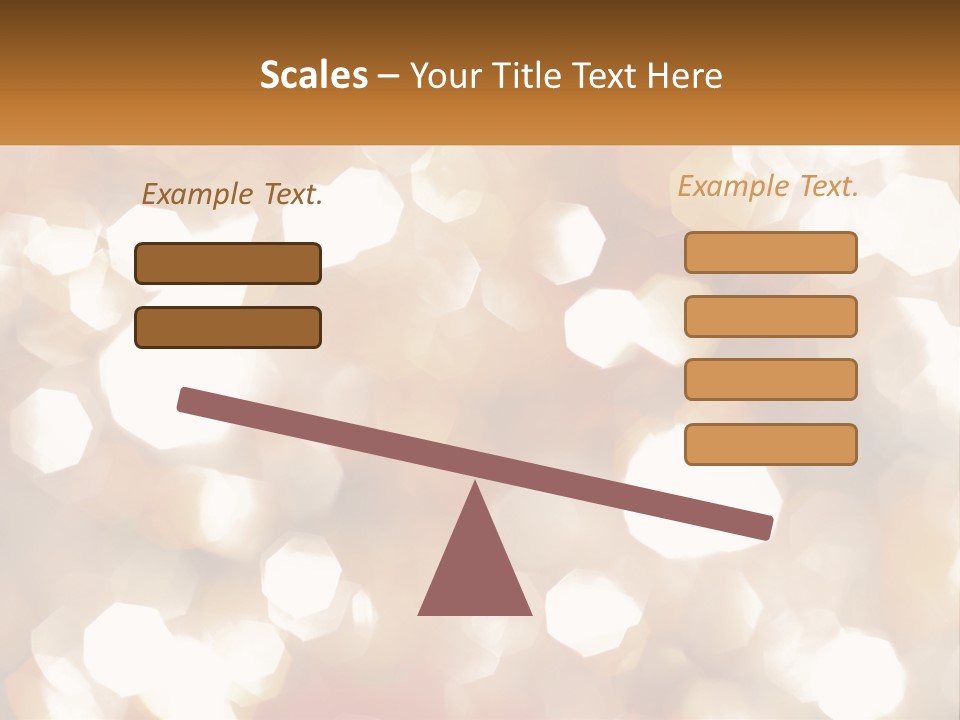A Blurry Image Of A Gold And White Background PowerPoint Template