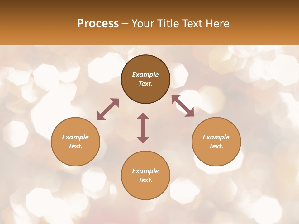 A Blurry Image Of A Gold And White Background PowerPoint Template