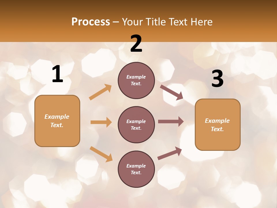 A Blurry Image Of A Gold And White Background PowerPoint Template
