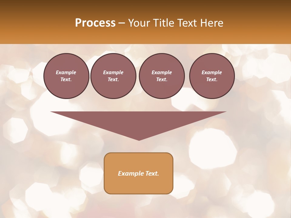 A Blurry Image Of A Gold And White Background PowerPoint Template