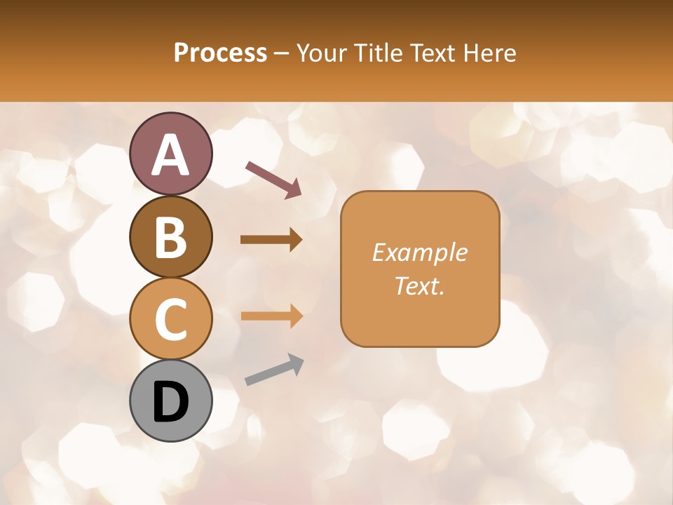 A Blurry Image Of A Gold And White Background PowerPoint Template