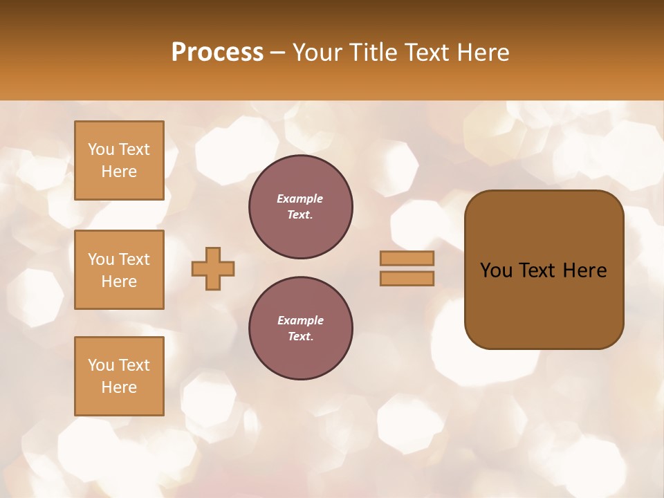A Blurry Image Of A Gold And White Background PowerPoint Template