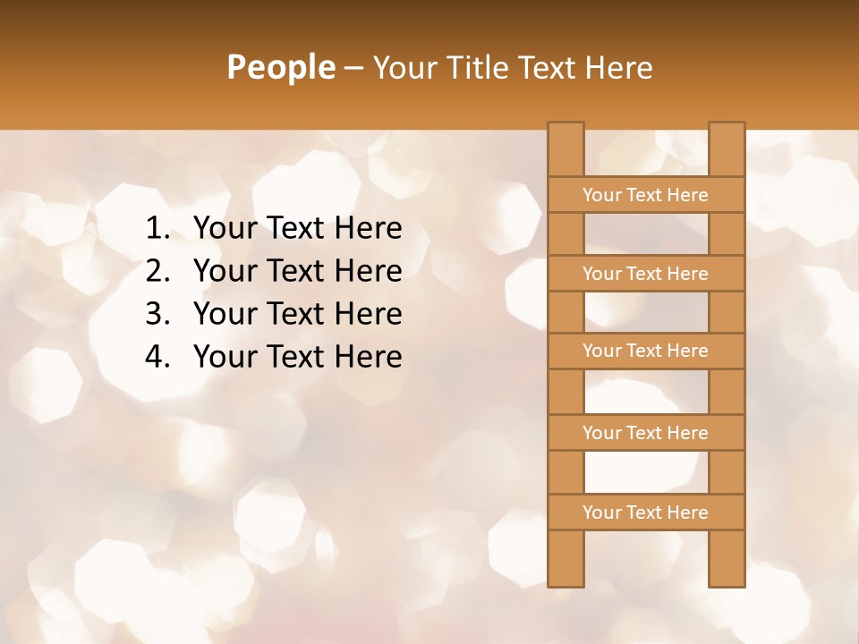 A Blurry Image Of A Gold And White Background PowerPoint Template