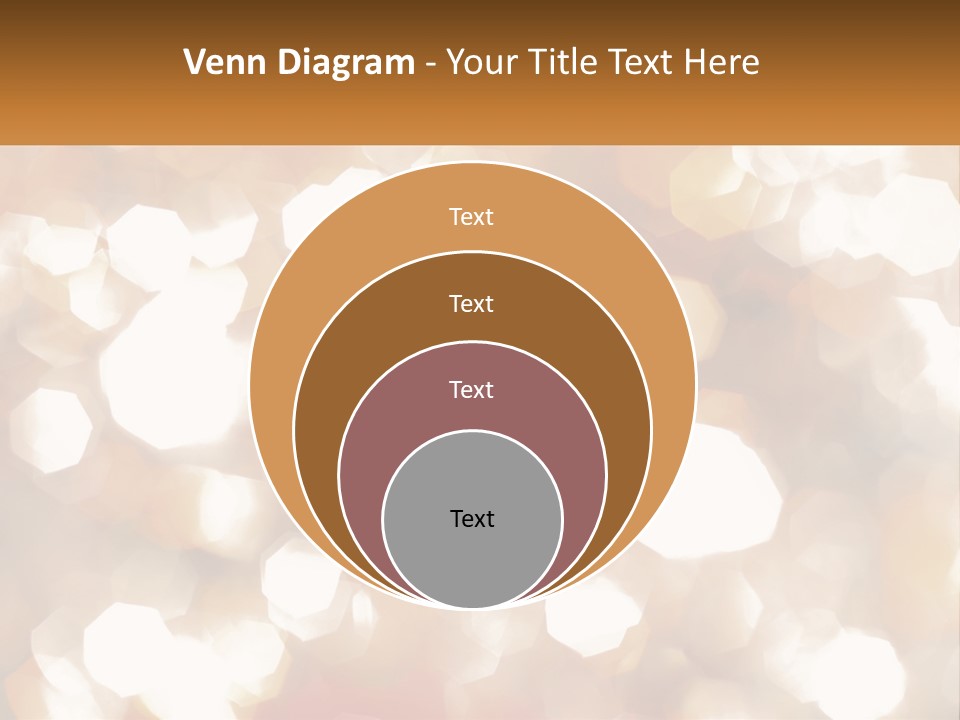 A Blurry Image Of A Gold And White Background PowerPoint Template