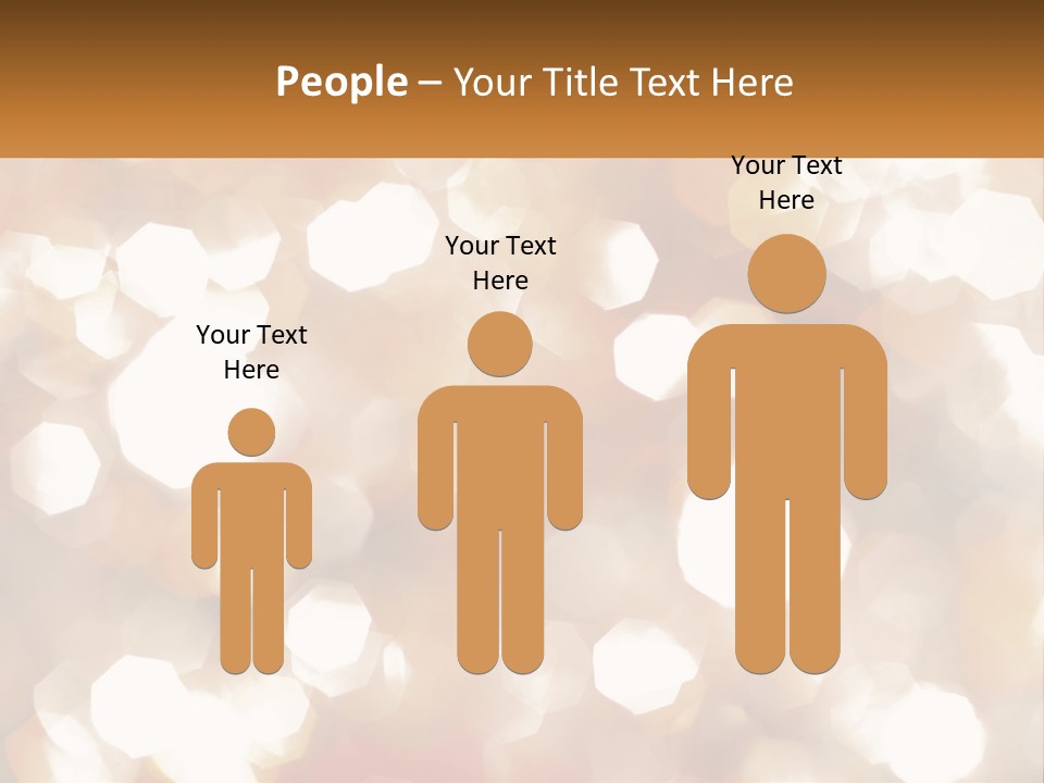 A Blurry Image Of A Gold And White Background PowerPoint Template