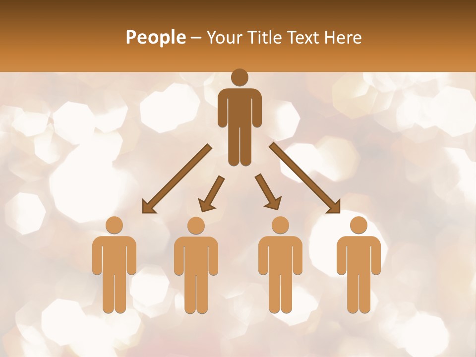 A Blurry Image Of A Gold And White Background PowerPoint Template