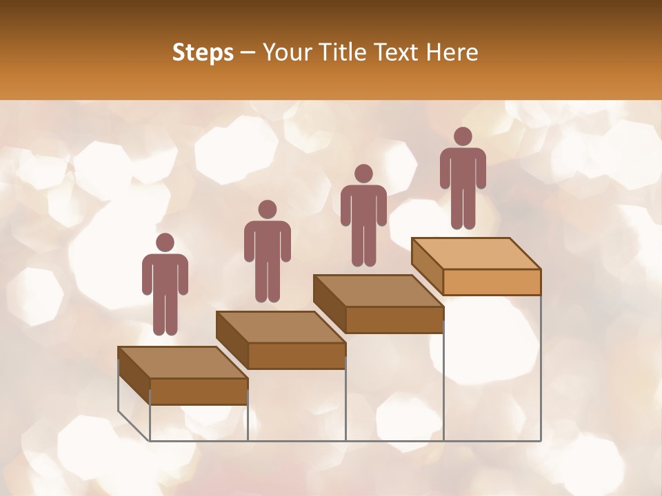 A Blurry Image Of A Gold And White Background PowerPoint Template