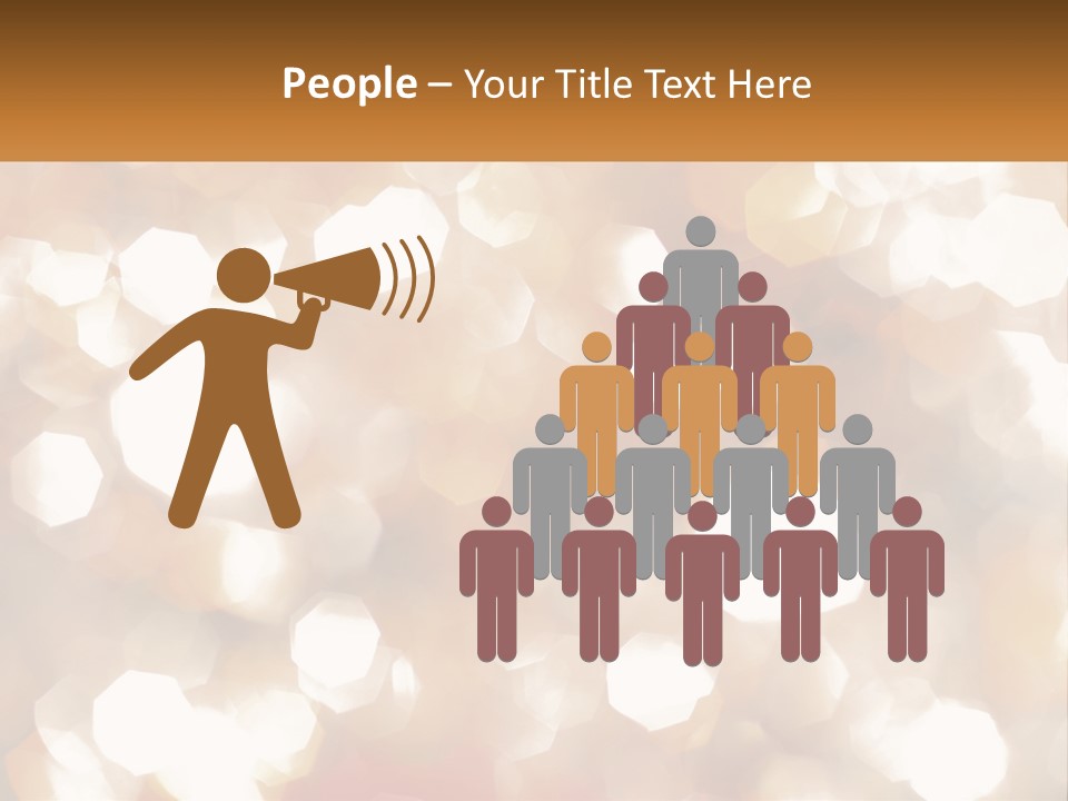 A Blurry Image Of A Gold And White Background PowerPoint Template