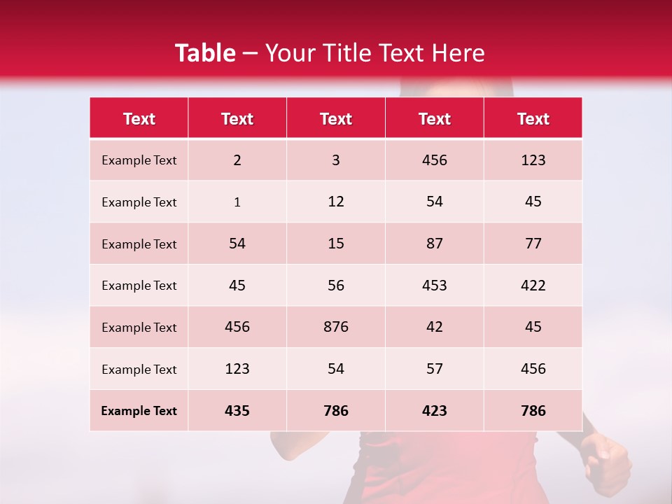 A Woman Running On A Road With A Red Background PowerPoint Template