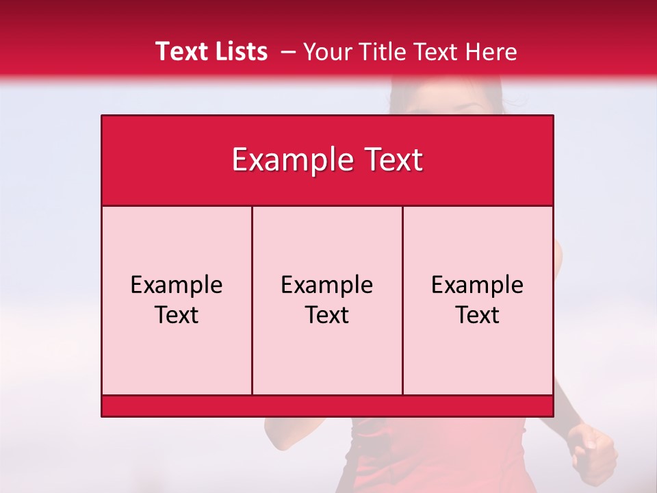 A Woman Running On A Road With A Red Background PowerPoint Template