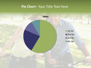A Man And A Woman On A Bike In A Park PowerPoint Template
