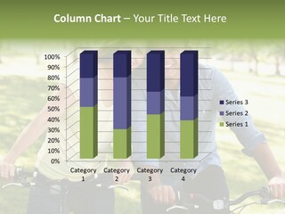 A Man And A Woman On A Bike In A Park PowerPoint Template