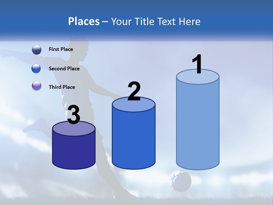A Silhouette Of A Man Kicking A Soccer Ball PowerPoint Template