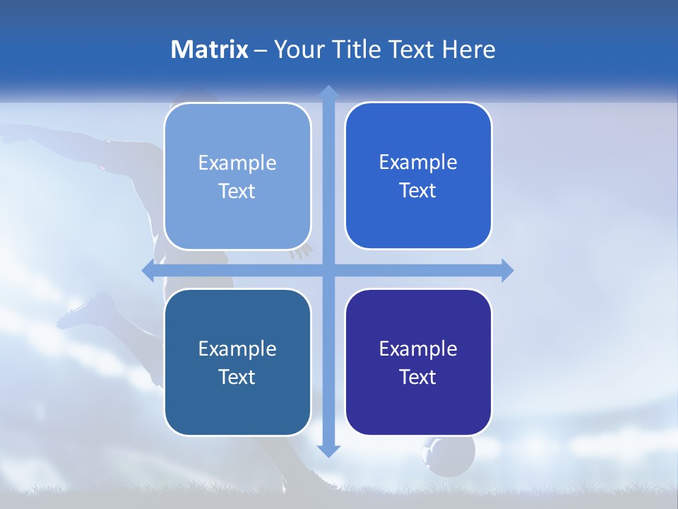A Silhouette Of A Man Kicking A Soccer Ball PowerPoint Template