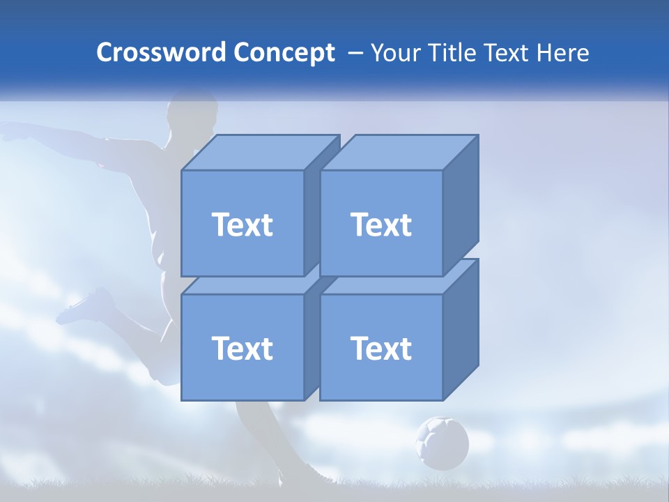 A Silhouette Of A Man Kicking A Soccer Ball PowerPoint Template