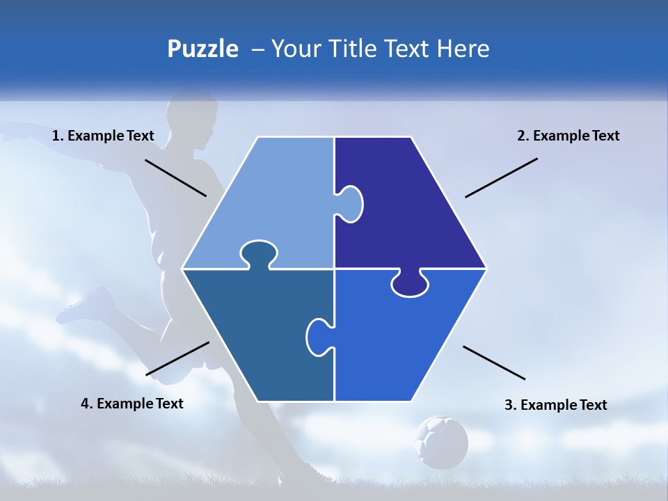 A Silhouette Of A Man Kicking A Soccer Ball PowerPoint Template