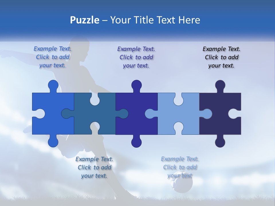 A Silhouette Of A Man Kicking A Soccer Ball PowerPoint Template