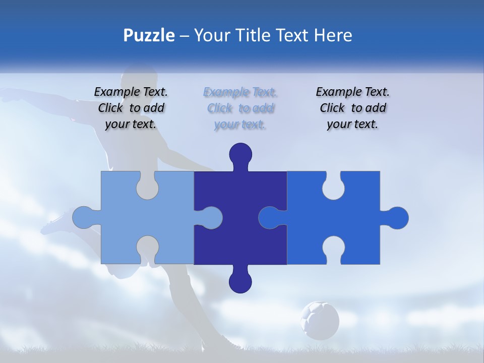 A Silhouette Of A Man Kicking A Soccer Ball PowerPoint Template