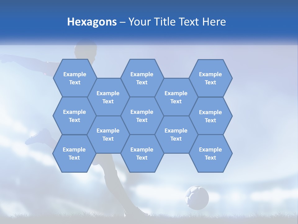 A Silhouette Of A Man Kicking A Soccer Ball PowerPoint Template