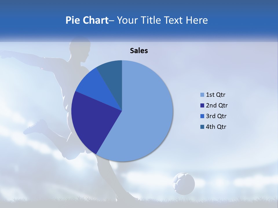 A Silhouette Of A Man Kicking A Soccer Ball PowerPoint Template