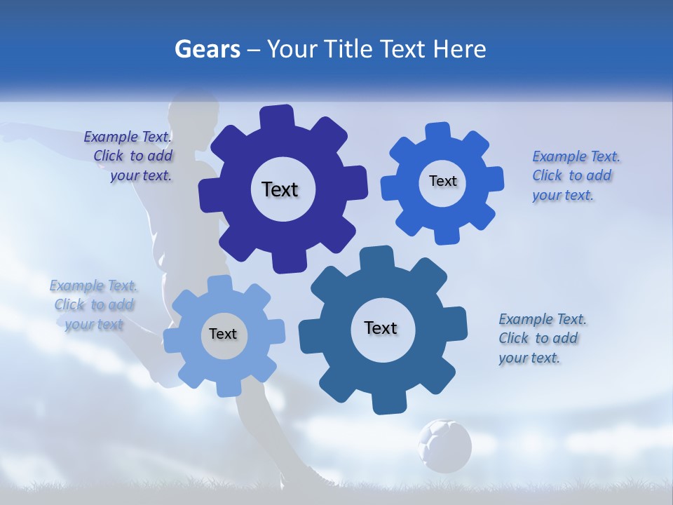A Silhouette Of A Man Kicking A Soccer Ball PowerPoint Template